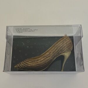 The Metropolitan Museum Of Art Glittering Gold Shoe Ornament